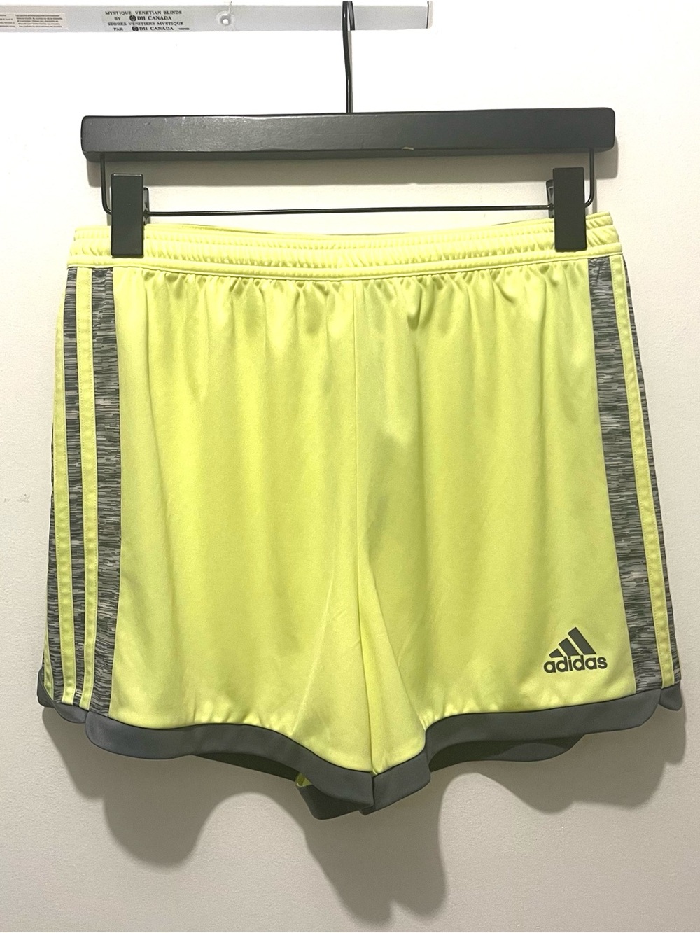 2/$20 - Adidas Women’s Neon Yellow Athletic Shorts with Gray Trim - S
